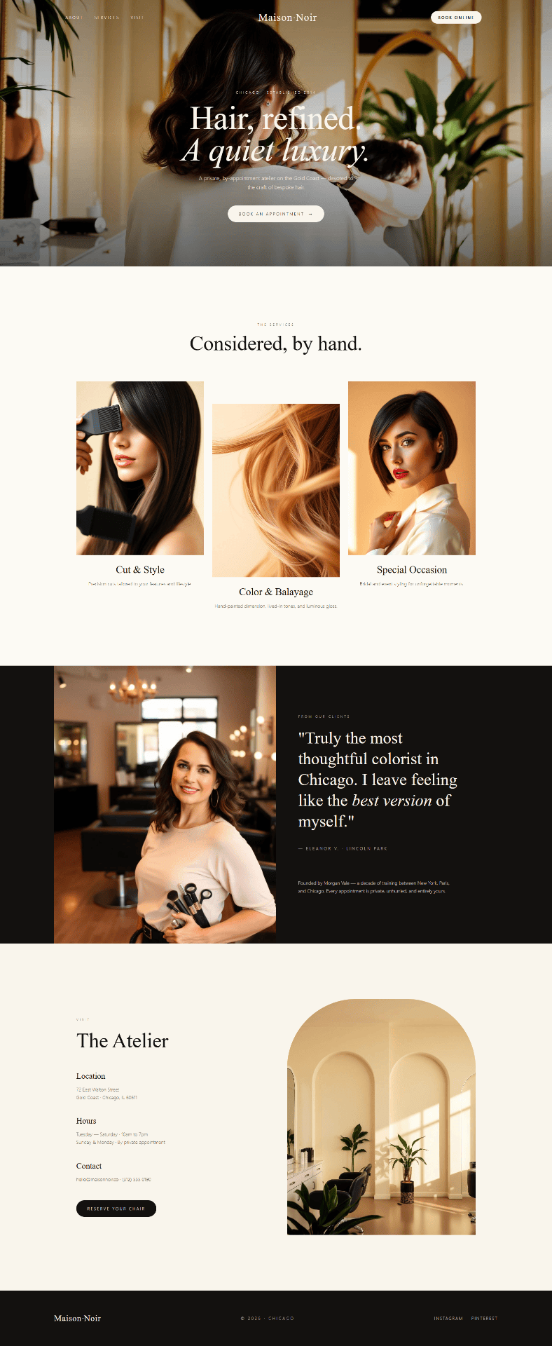 Coaching website design with bold brand identity and client onboarding