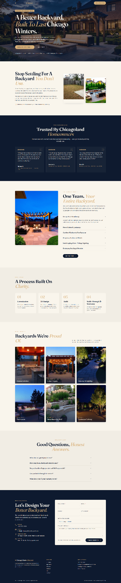 Landscaping website design preview