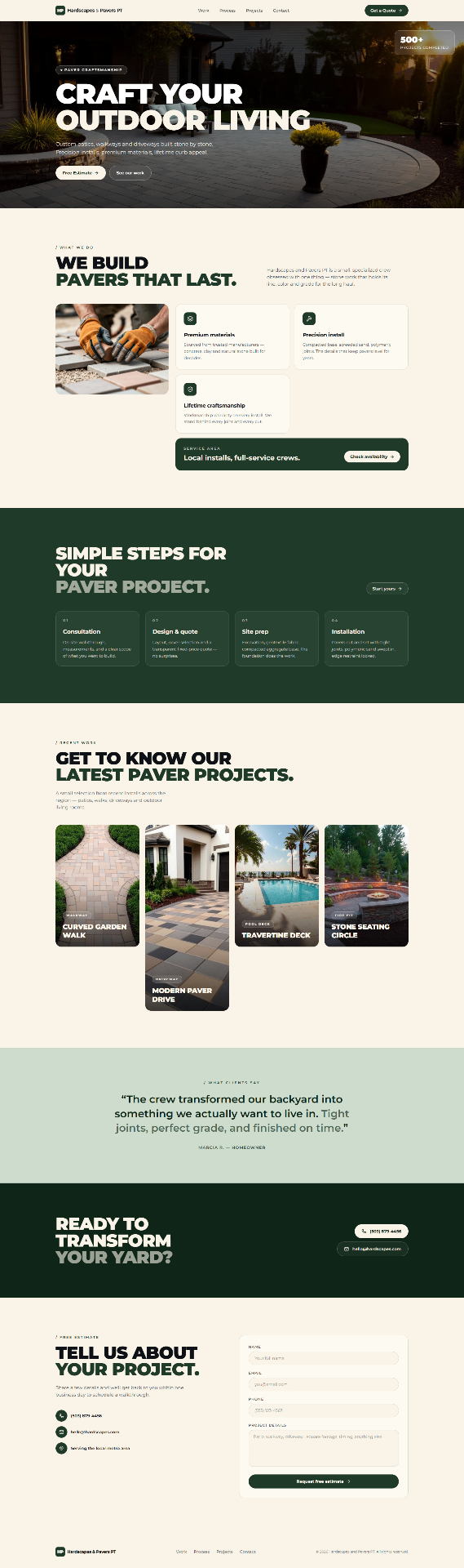 Hair Salon website design preview