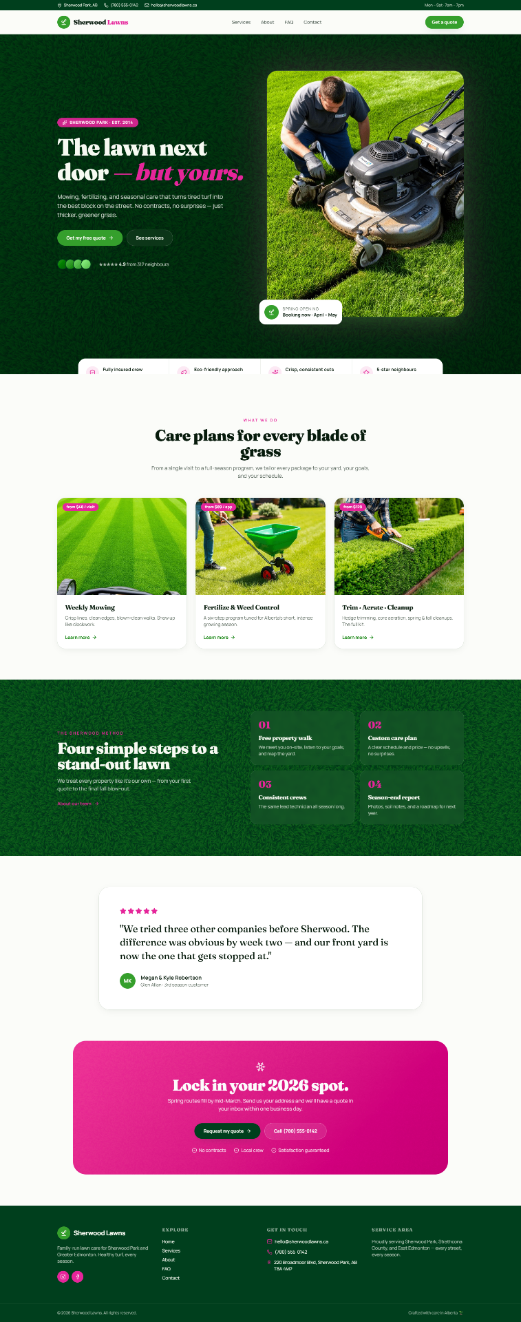 Catering website design preview