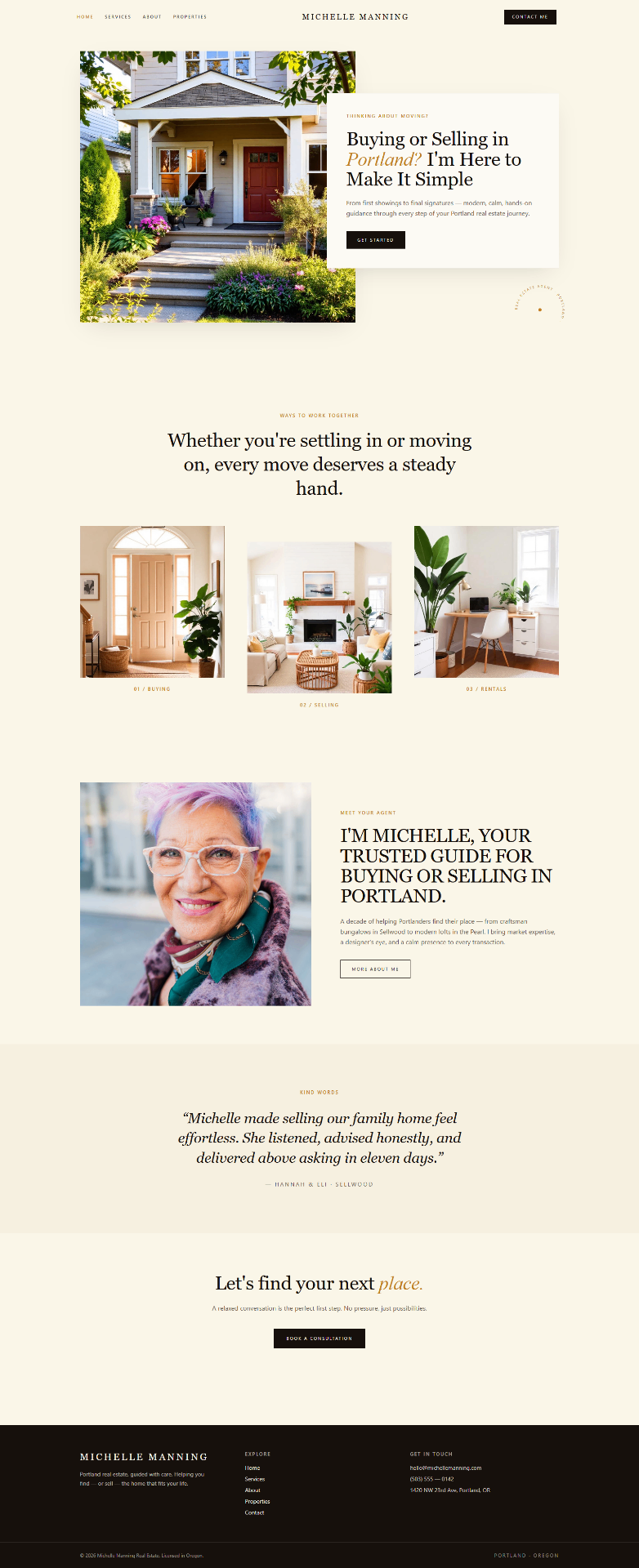 Real Estate Coaching website design preview