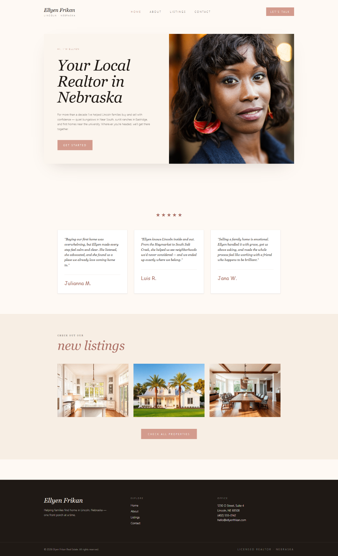 Residential Sales website design preview