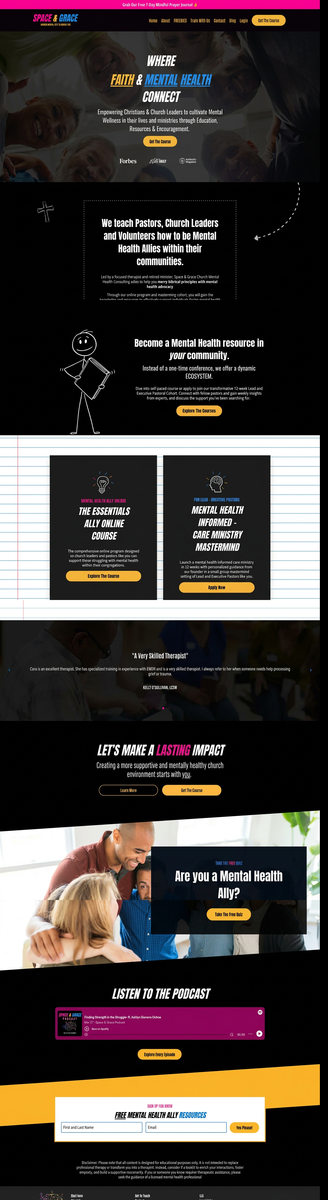 Space & Grace website design preview